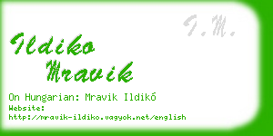 ildiko mravik business card
