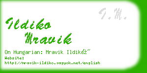 ildiko mravik business card